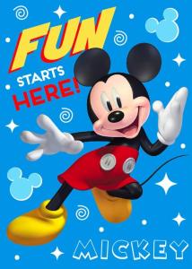 Deka Mickey Fun , Barva - Modrá , Rozměr textilu - 100x140