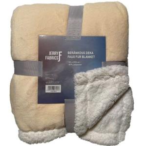 Deka microflanel super soft s baránkom , Barva - Svetlo béžová , Rozměr textilu - 150x200