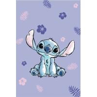 Deka mikroflanel Lilo and Stitch , Barva - Svetlo fialová , Rozměr textilu - 100x150