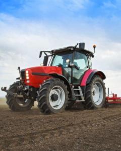 Deka mikroflanel Traktor , Barva - Modro-červená , Rozměr textilu - 120x150