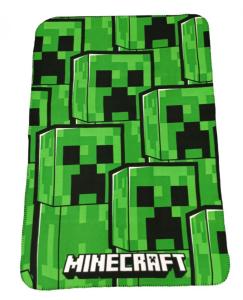 Deka Minecraft , Barva - Zelená , Rozměr textilu - 100x140