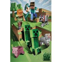 Deka Minecraft Farma , Barva - Zelená , Rozměr textilu - 100x150