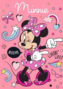 Deka Minnie Boom , Barva - Ružová , Rozměr textilu - 100x140