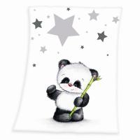 Deka Panda , Barva - Biela , Rozměr textilu - 75x150