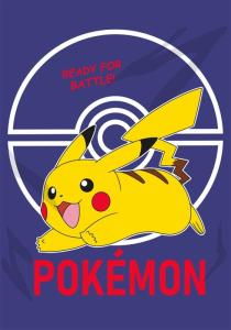 Deka Pokémon Pikachu , Barva - Fialová , Rozměr textilu - 100x140