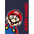 Deka Super Mario , Barva - Tmavo modrá , Rozměr textilu - 100x140