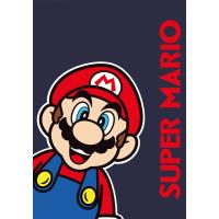 Deka Super Mario , Barva - Tmavo modrá , Rozměr textilu - 100x140