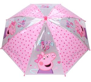 Dáždnik Peppa Pig srdiečka , Barva - Ružová