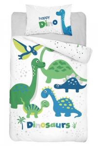 Obliečky do postieľky Dinosaurus bambus , Barva - Modrá , Rozměr textilu - 100x135
