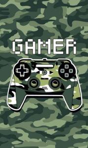 Uterák Gamer Army , Barva - Zelená , Rozměr textilu - 30x50