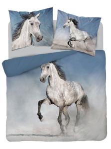Francúzske obliečky Kôň grošák , Barva - Modrá , Rozměr textilu - 200x220