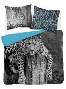 Francúzske obliečky Leopard , Barva - Šedá , Rozměr textilu - 200x220
