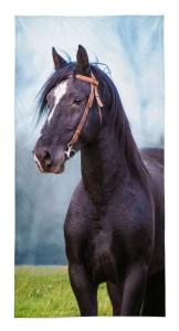 Osuška Kôň čierny , Barva - Barevná , Rozměr textilu - 70x140
