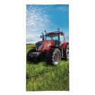 Osuška Traktor red , Barva - Modro-zelená , Rozměr textilu - 70x140