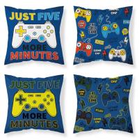 Obliečka na vankúšik Play Game svietiaca , Barva - Tmavo modrá , Rozměr textilu - 40x40