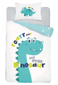 Obliečky do postieľky Little Dinosaurus , Barva - Bielo-modrá , Rozměr textilu - 100x135