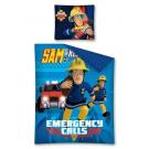 Obliečky Požiarnik Sam Emergency , Barva - Modrá , Rozměr textilu - 140x200