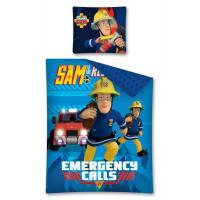 Obliečky Požiarnik Sam Emergency , Barva - Modrá , Rozměr textilu - 140x200