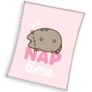 Dětská deka Kočička Pusheen Čas jít spát , Barva - Svetlo ružová , Rozměr textilu - 130x160