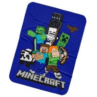 Deka Minecraft Time to Mine , Barva - Tmavo modrá , Rozměr textilu - 110x140