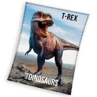 Deka T-Rex Predátor , Barva - Modrá , Rozměr textilu - 130x170