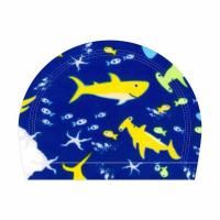 Plavecká čiapka Junior - žraloky , Barva - Modrá