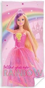 Osuška Barbie Ružový Svet , Barva - Ružová , Rozměr textilu - 70x140