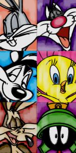 Osuška Looney Tunes Trhliaci , Barva - Barevná , Rozměr textilu - 70x140