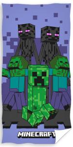 osuška Minecraft Enderman Monster , Barva - Fialová , Rozměr textilu - 70x140