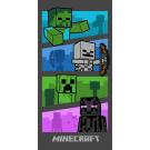 osuška Minecraft Mobs Monsters , Barva - Šedá , Rozměr textilu - 70x140