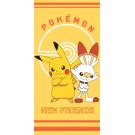 osuška Pokémon Pikachu a Scorbunny , Barva - Žltá , Rozměr textilu - 70x140