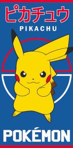 osuška Pokémon Pikachu Bleskový Útok , Barva - Modro-žltá , Rozměr textilu - 70x140