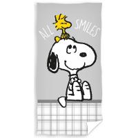 Osuška Snoopy Najlepšie Kamaráti , Barva - Šedá , Rozměr textilu - 70x140