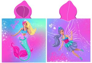Pončo Barbie Dúhová Morská Panna , Barva - Fialová , Rozměr textilu - 50x115