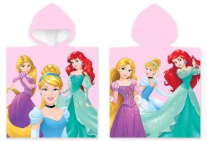 Pončo Princess Popoluška Ariel a Locika , Barva - Ružová , Rozměr textilu - 50x110