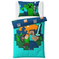 Dětské povlečení Minecraft Alex a Steve , Rozměr textilu - 140x200