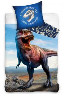 Obliečky Nesmrteľný T-Rex , Barva - Modrá , Rozměr textilu - 140x200