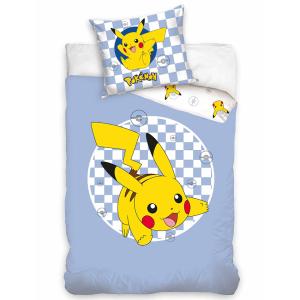 Obliečky Pokémon Jedinečný Pikachu , Barva - Světlo modrá , Rozměr textilu - 140x200