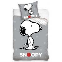 Obliečky Snoopy Grey , Barva - Šedá , Rozměr textilu - 140x200