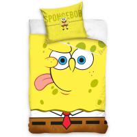 Obliečky Sponge Bob Emoji , Barva - Žltá , Rozměr textilu - 140x200
