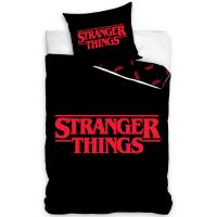 Obliečky Stranger Things Black , Barva - Černo-červená , Rozměr textilu - 140x200