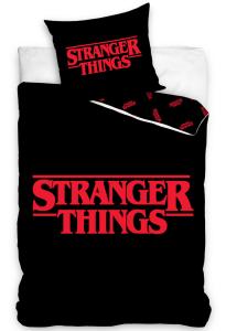 Obliečky Stranger Things Black , Barva - Černo-červená , Rozměr textilu - 140x200