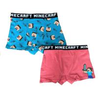 Boxerky Minecraft , Velikost - 140 , Barva - Modro-červená