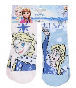 PONOŽKY FROZEN 2ks , Barva - Modro-růžová