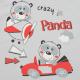 Dupačky New Baby Crazy Panda , Barva - Šedá-1