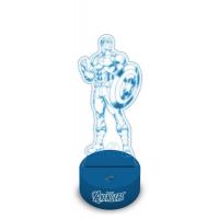 Akrylová 3D LED lampička Avengers , Barva - Modrá