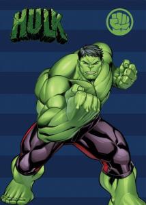 Fleece deka Avengers Hulk , Barva - Modro-zelená , Rozměr textilu - 100x140