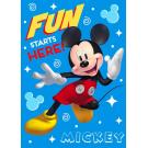 Deka Mickey Fun , Barva - Modrá , Rozměr textilu - 100x140