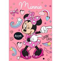 Deka Minnie Boom , Barva - Ružová , Rozměr textilu - 100x140