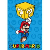Deka Super Mario Cube , Barva - Modrá , Rozměr textilu - 100x140